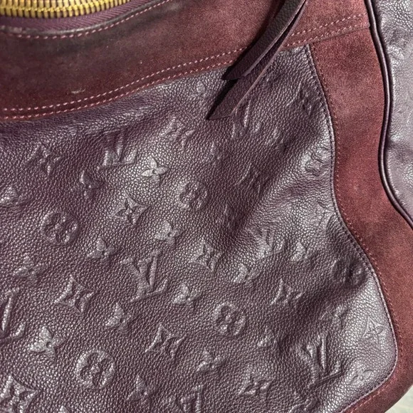 Auth Louis Vuitton Monogram Empreinte Audacieuse PM Shoulder Bag Purple LV 2669N
